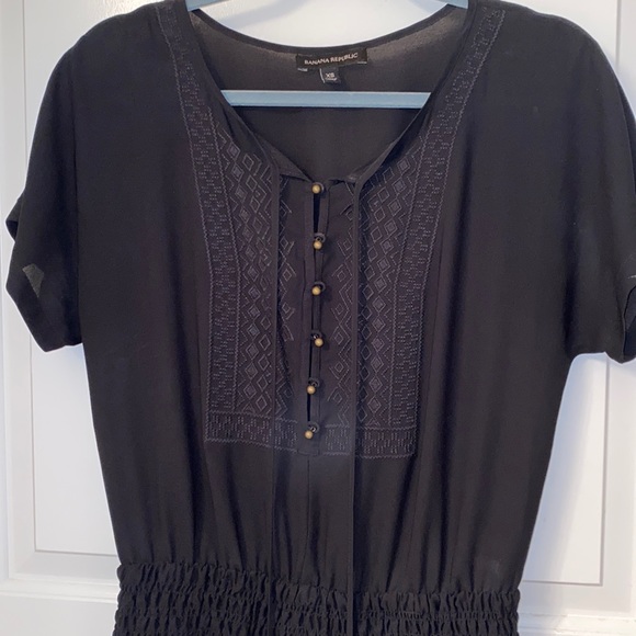 Banana Republic Embroidered Black Dress - Picture 2 of 3